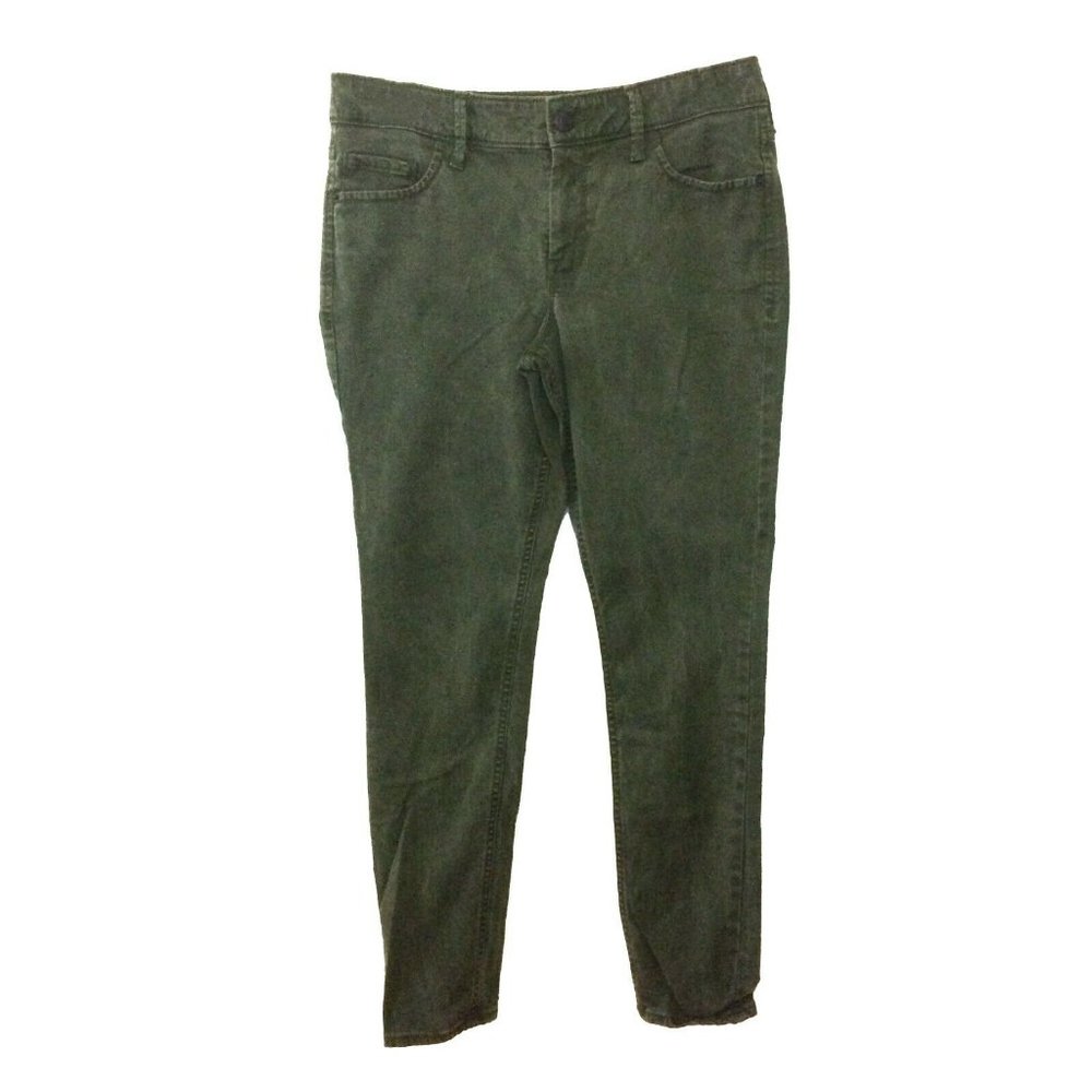 Old Navy Rockstar Women's Jeans Size 6 Petite Super Skinny Olive Green Mid-Rise